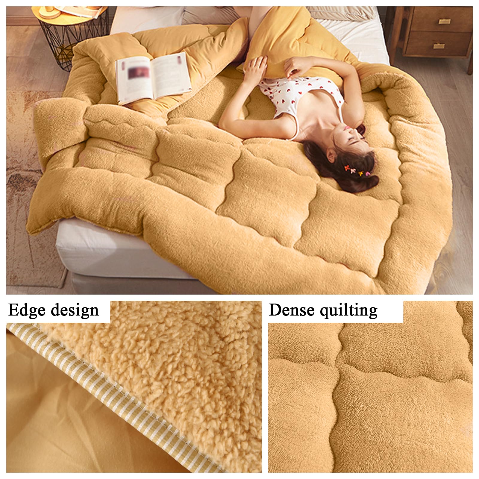 Edredón de Cama, Relleno de Fibra Suave, Edredon Matrimonio Cama, Ligero, Transpirable para Otoño e Invierno, Manta Edredón Cama Cálido Lecho (D 150x200cm/59x79in 2.5kg)