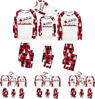 Family Matching Pajamas Set Blouse Tops and Pants Family Clothes Pajamas Pajamas for Family of 5 Adults