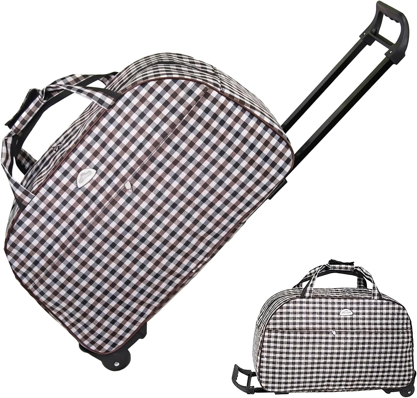 2 Wheeled Duffle Bag Luggage, 24 Inch Travel Rolling Duffel