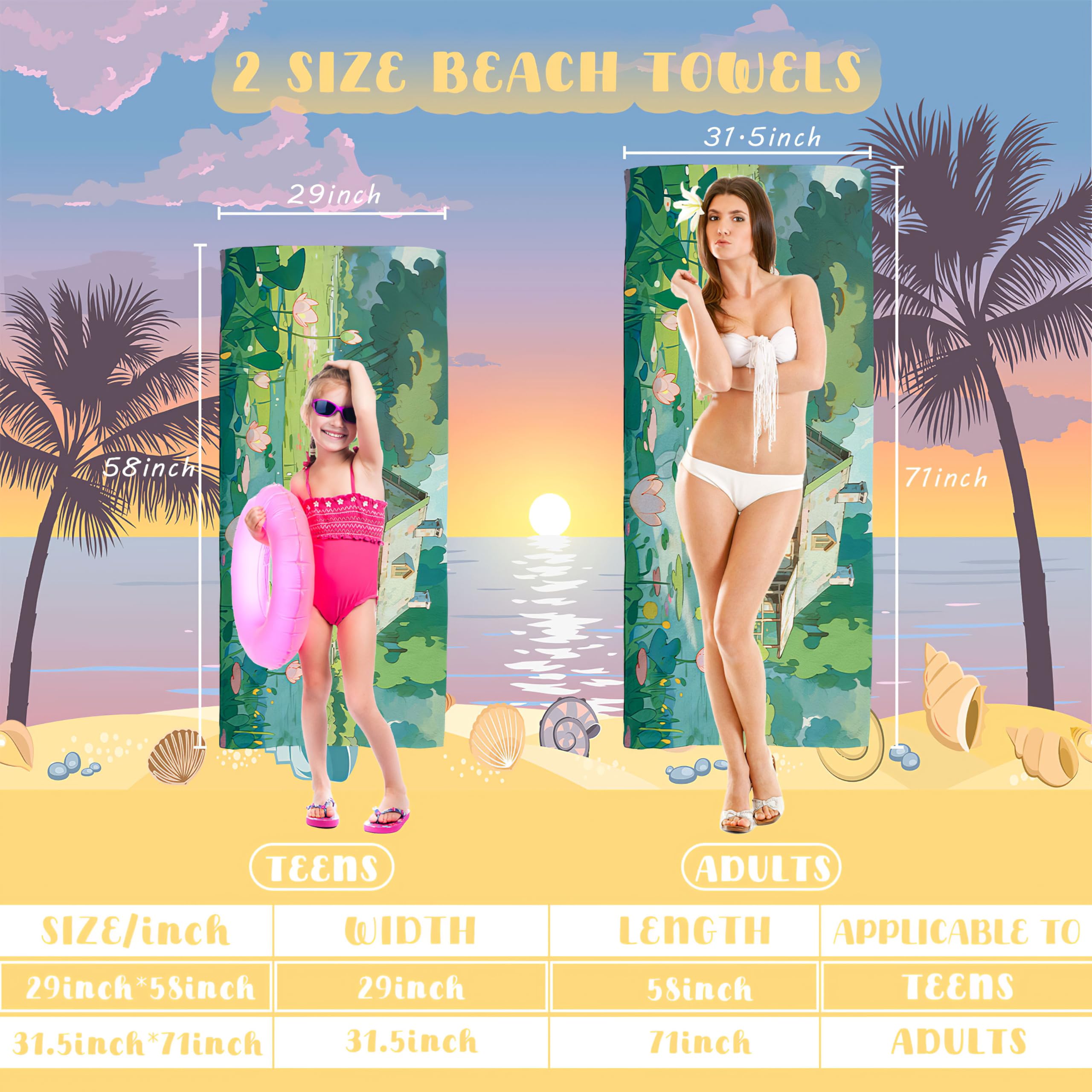 Personalized Beach Towel With Name – Quick Dry, Custom Gift For Kids & Adults - View #9