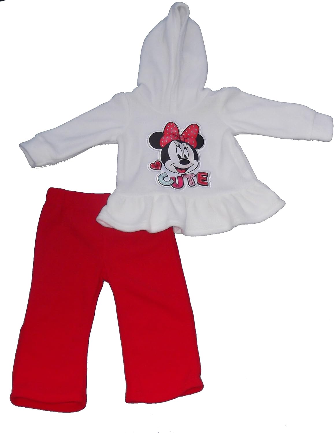 Disney Little Girls' Minnie Mouse Toddler 2pc Hooded Polar Fle
