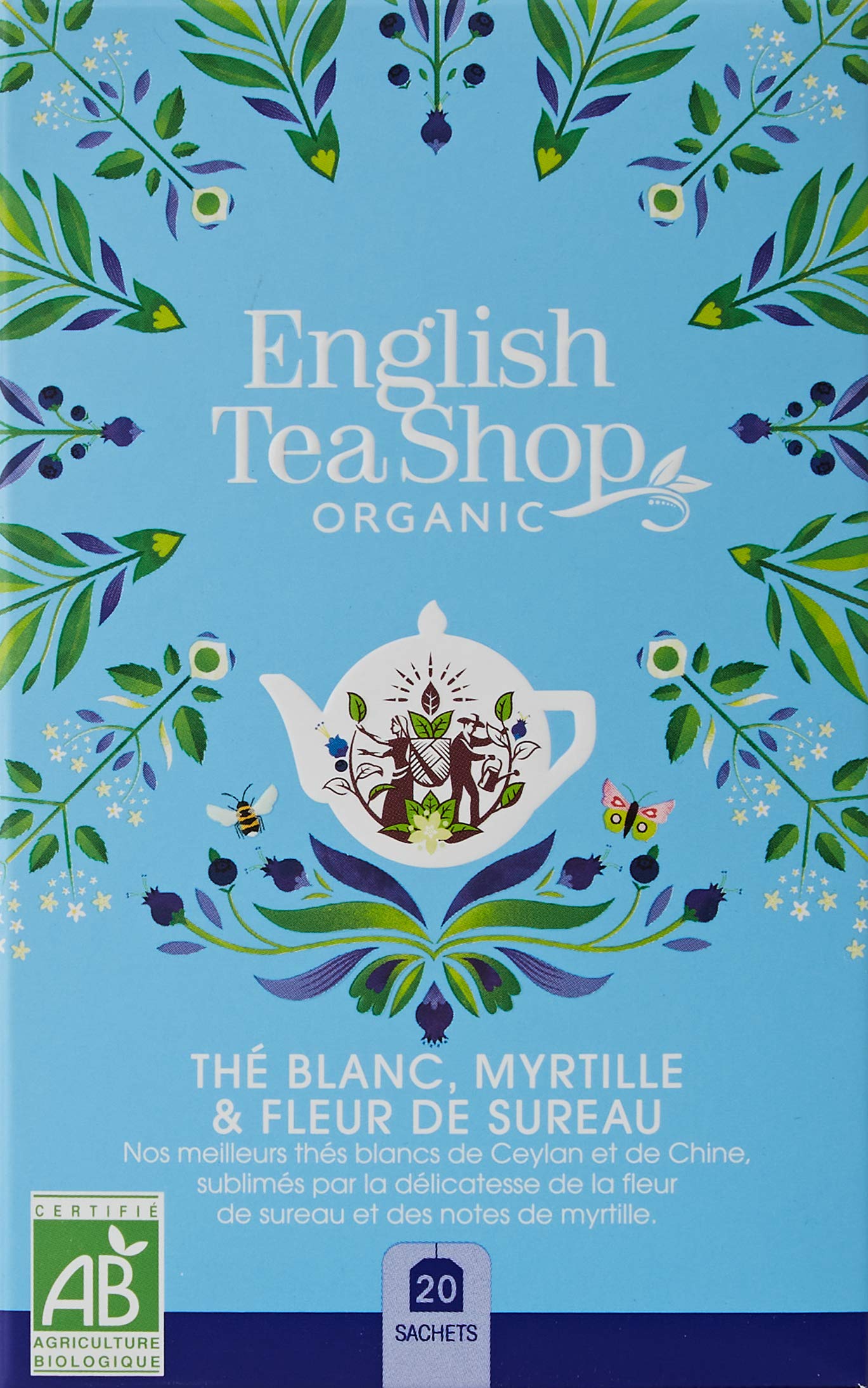 English Tea Shop Té blanco orgánico, arándanos y flores de saúco, súper té