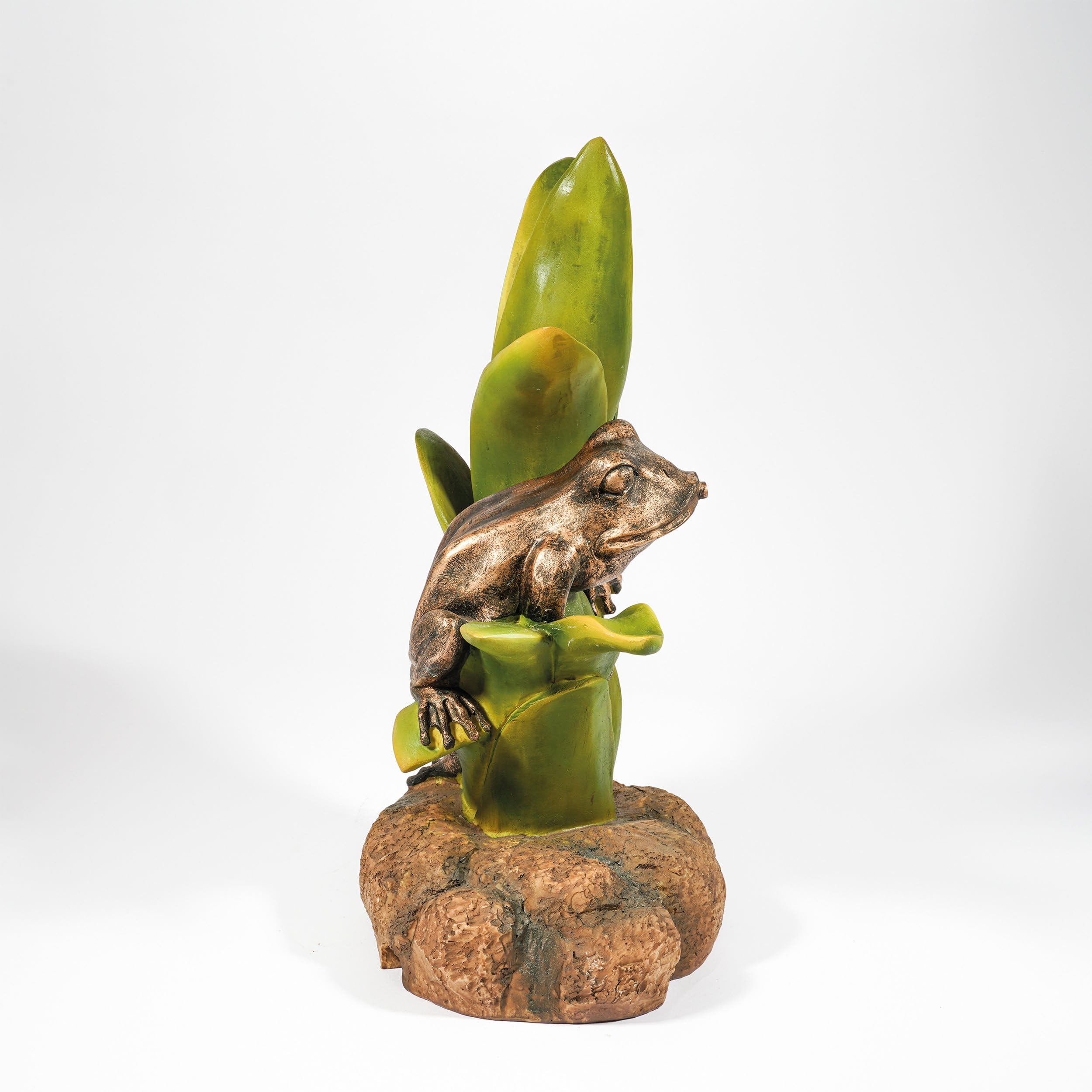 Esotec fontaine solaire grenouille assise statue jardin pompe submersible 22 cm
