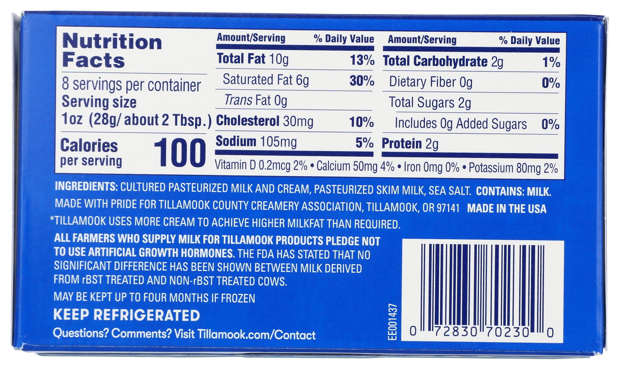 Tillamook Brick Cream Cheese 8 Ounce — view 2