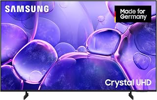 Samsung Crystal UHD U8079F 4K 55 Zoll (138 cm) LED Fernseher, Crystal Prozessor 4K, MetalStream Design, SmartThings, AI Upscaling, Gaming Hub, Knox Security, Kostenlose Inhalte, Smart TV