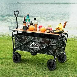 Carrinho de Transporte Dobrável 150kg - Preto, Resistente e Portátil para Serviço Pesado (Camuflado Verde)