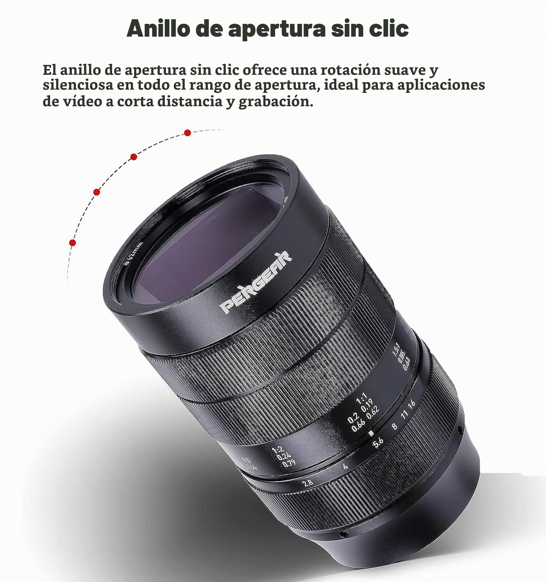 PERGEAR 60mm F2.8 II Lente Ultra macrocon Aumento 2X, Compatible con cámaras Sony E-Mount Cámaras sin Espejo Sony E-Mount Alpha a7 a7II a7III a7R a7RII a7RIII a7RIV a7S a7SII a9 a7C