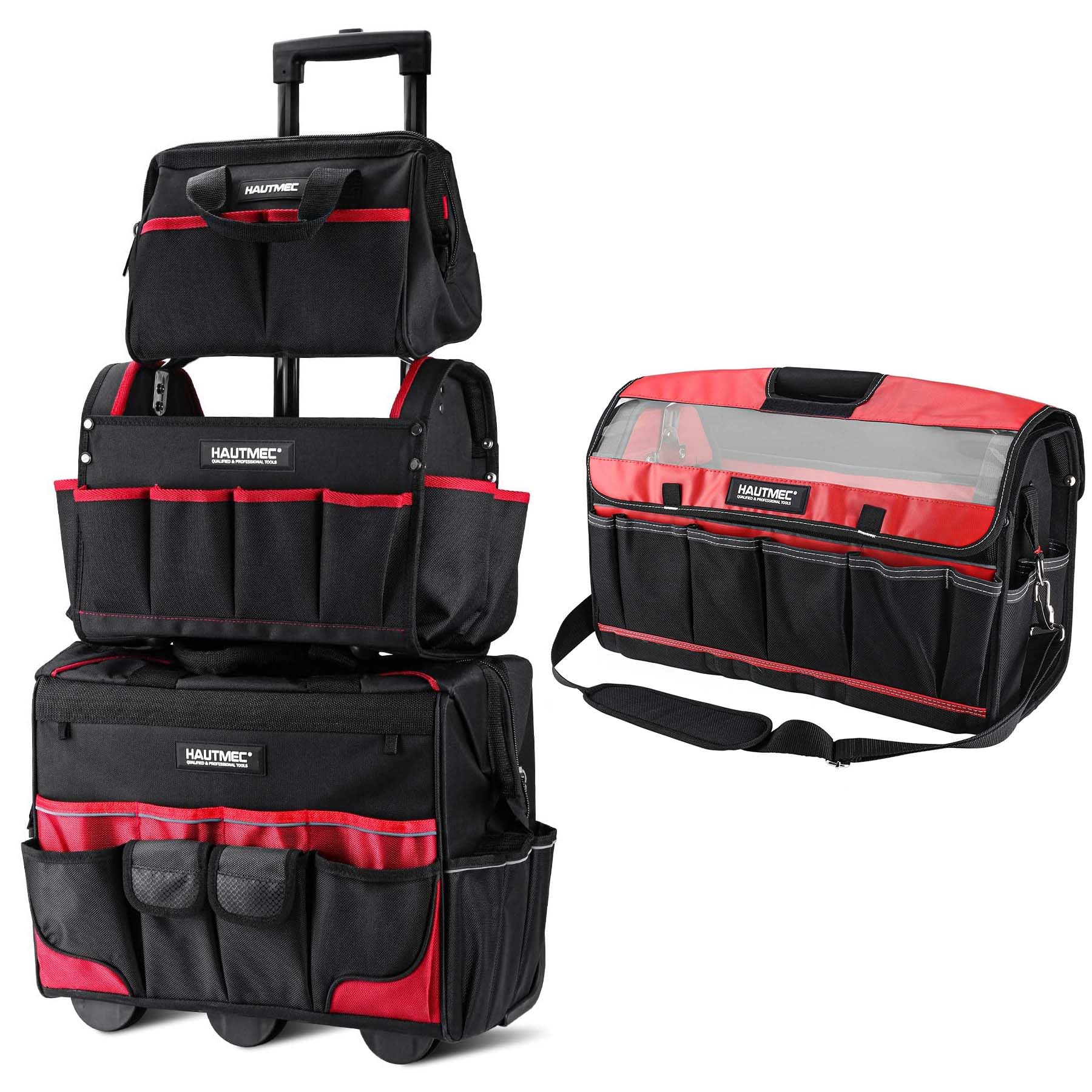 HAUTMEC Rolling Tool Bag Set 20 Pro Tool Tote