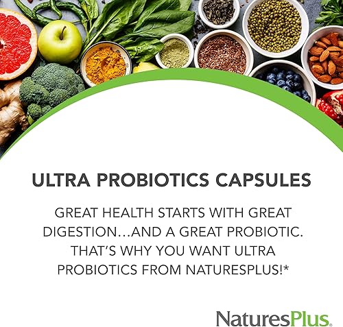 Miniatura 3 de NaturesPlus Ultra Probióticos - Suplemento digestivo de máxima fuerza - Salud corporal e intestinal - Probióticos intestinales y colónicos y acai