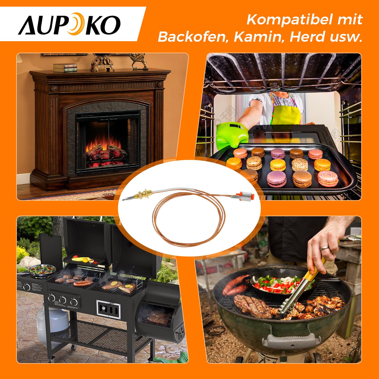 60cm Gas Thermoelement M6x0.75 Universal Kamin Teile Für Kamin Gasherd Heizung Brenner