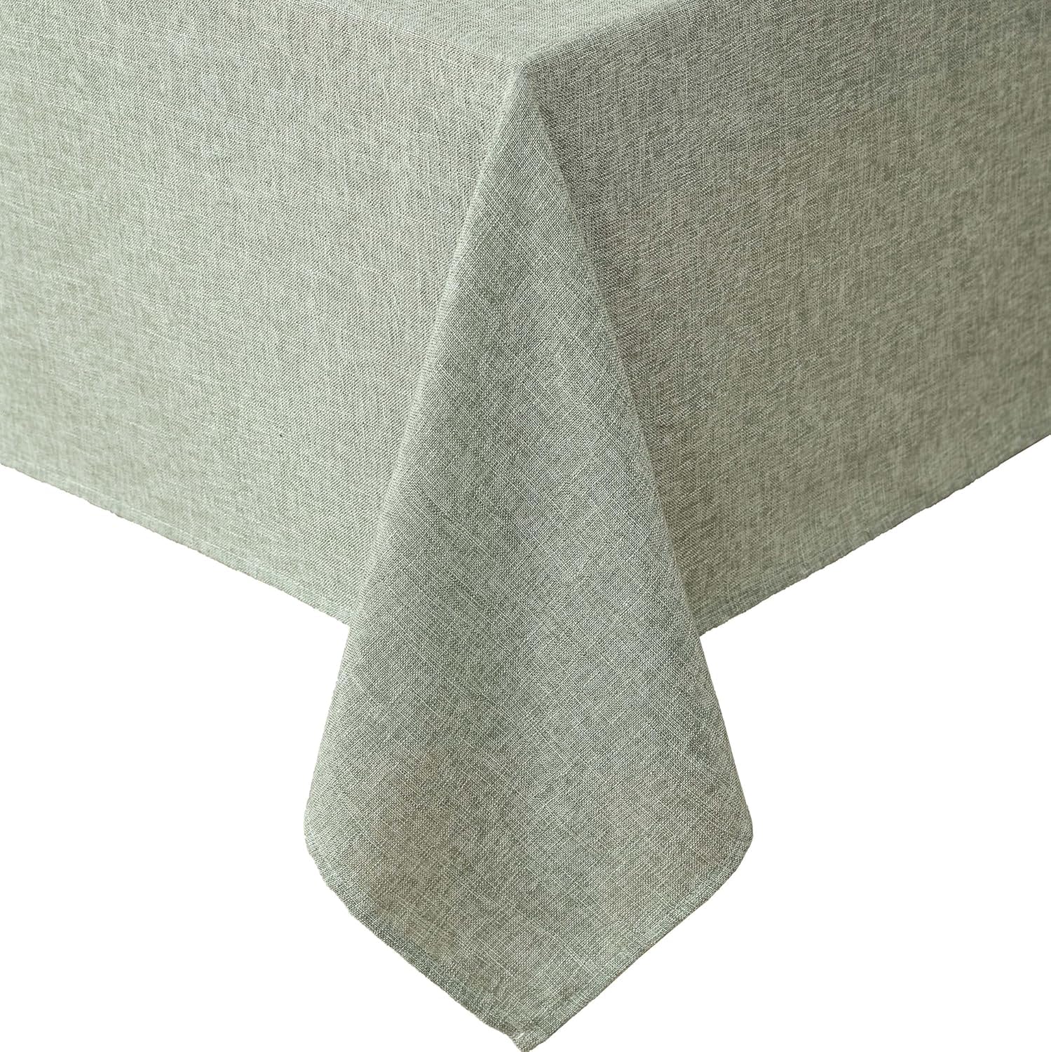Laura Ashley Harper Luxuriously Smooth Fabric Tablecloth for Formal or Casual Dining, Holiday, Banquet, Wedding or Party, 60" x 144", Sage-image-40