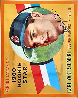 Carl Yastrzemski Boston Red Sox Autographed 1960 Topps Chrome Rookie Orange Jumbo Card - Limited Edition of 25 - Topps Aut...