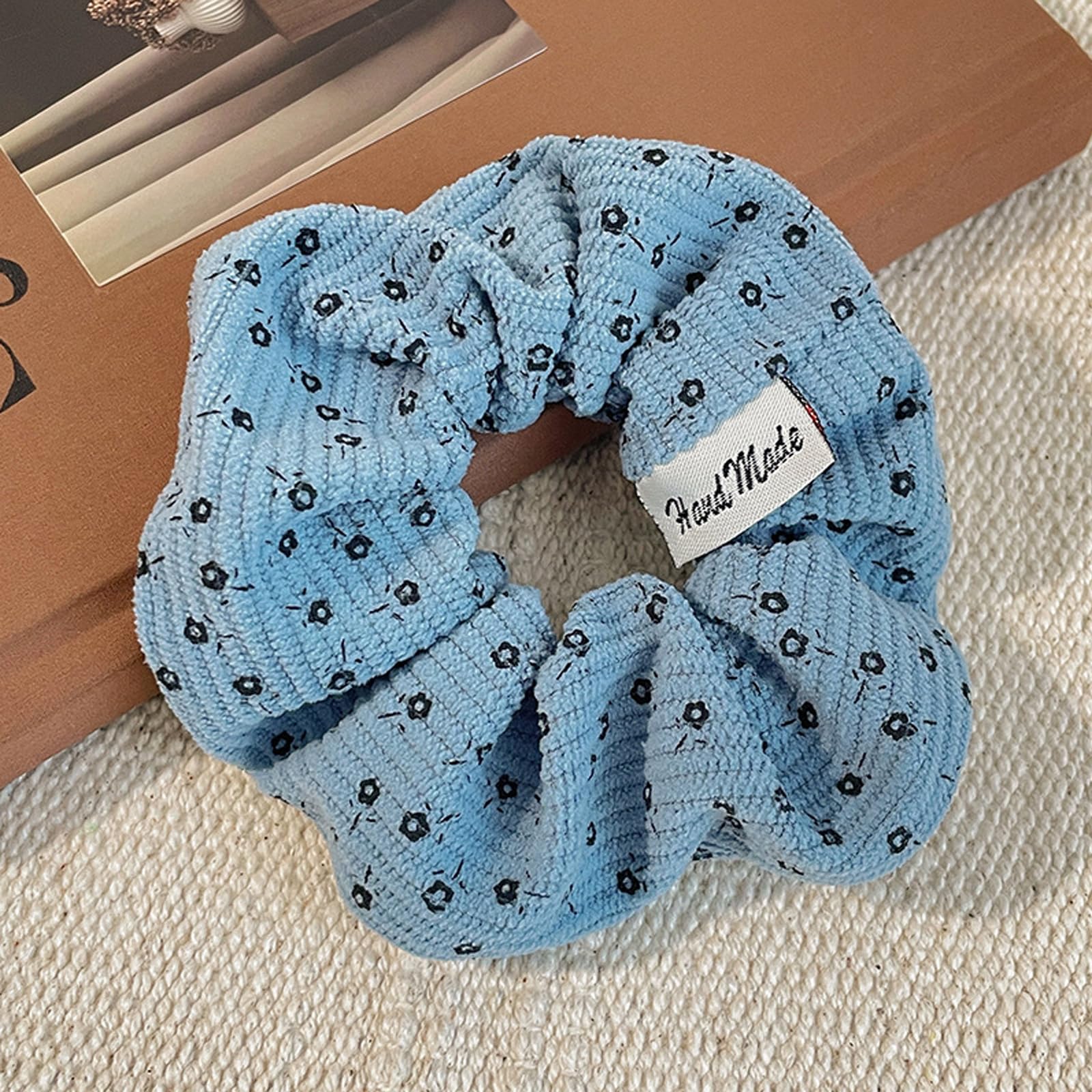 Qiwenr 3 Stück Haargummi aus Cord, Scrunchie, Haargummis Scrunchies für Damen, rib Velvet Scrunchie, Haargummis - Image 3