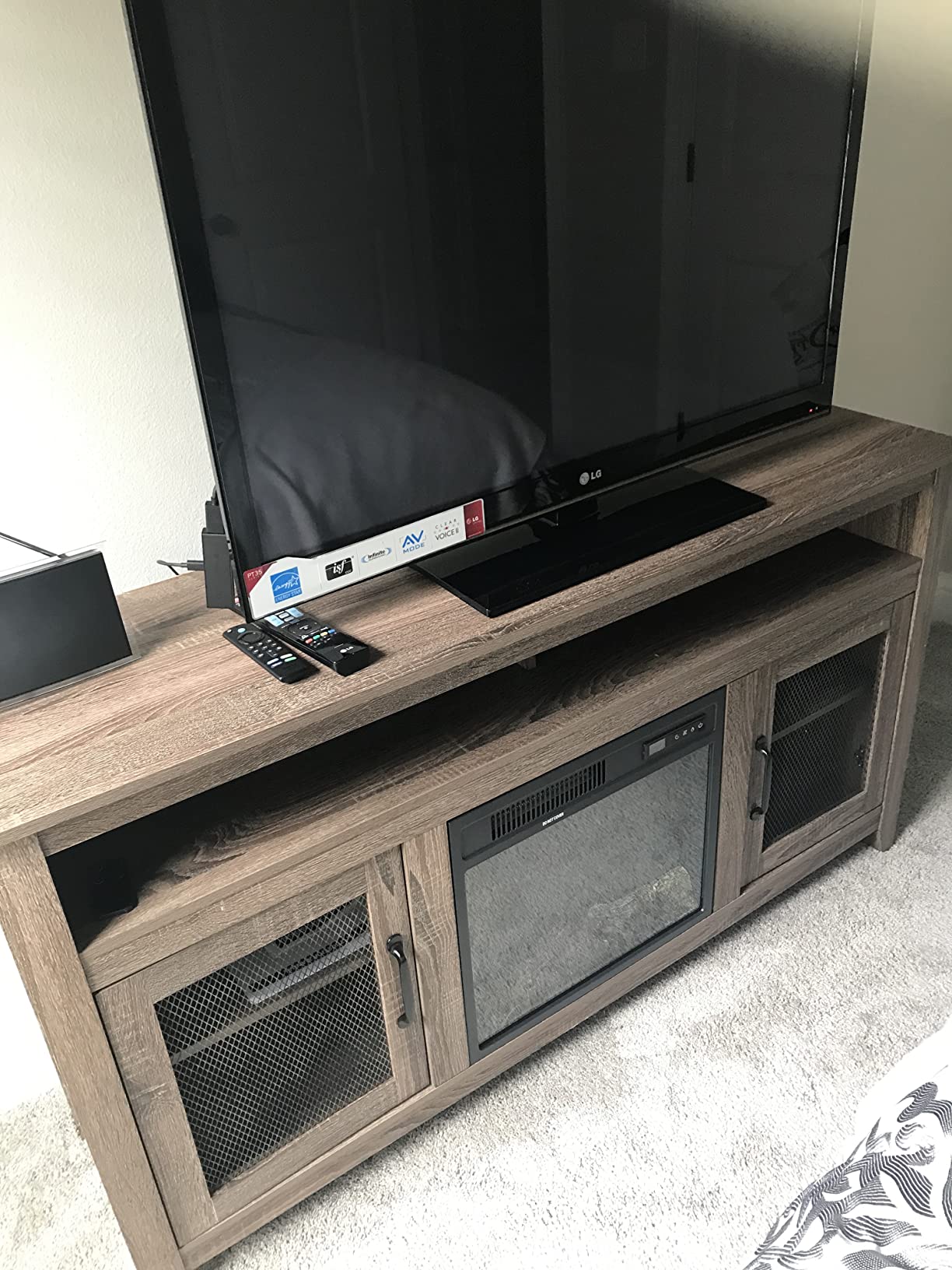 48/mo Finance ENSTVER Fireplace TV Stand for TVs Up to 65 inch