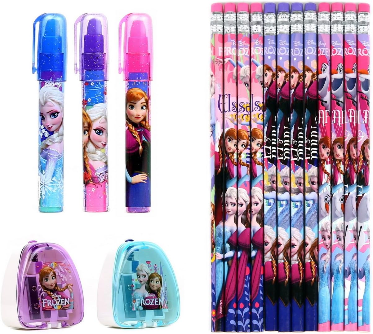 Disney Frozen Elsa and Anna Kids Stationery Set (17 Pcs)