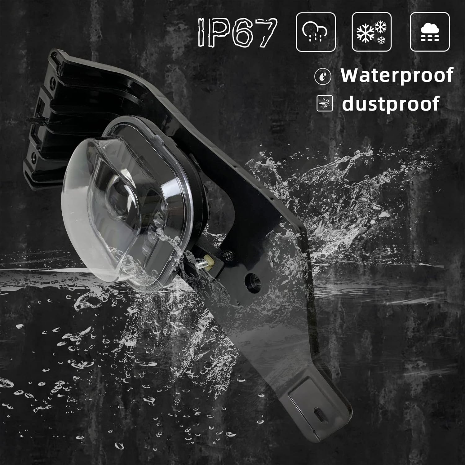 LED Fog Lights for 2005 2006 2007 Ford F250 F350 F450 F550 Super Duty and 2005 Excursion, 1 Pair Front Bumper Driving Fog Lamps (LED Version)