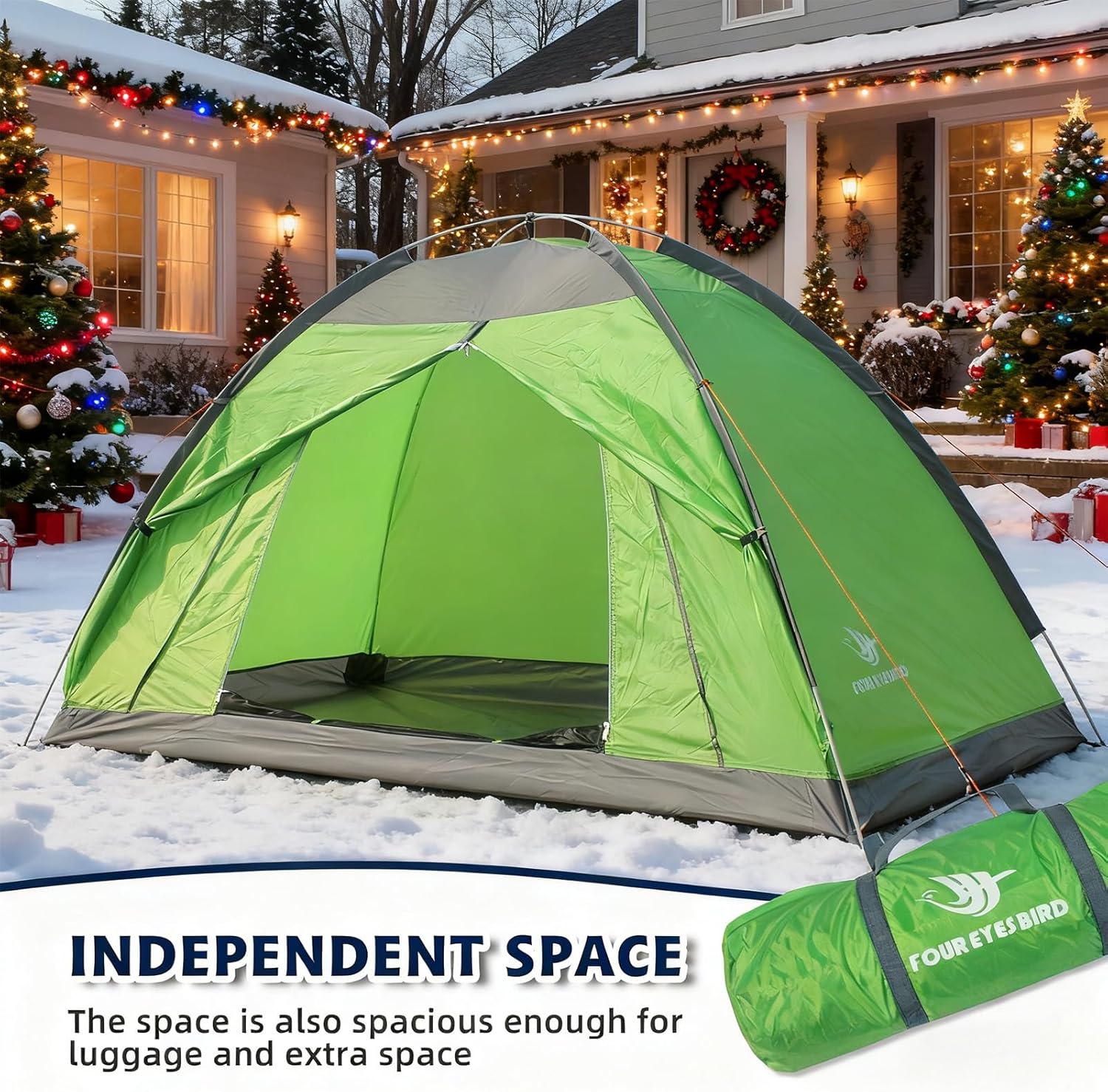 7.2 × 4 × 4 Feet Single Backpack Tent, Waterproof Camping and Hiking Tent can be Used by One Person, Light and Durable