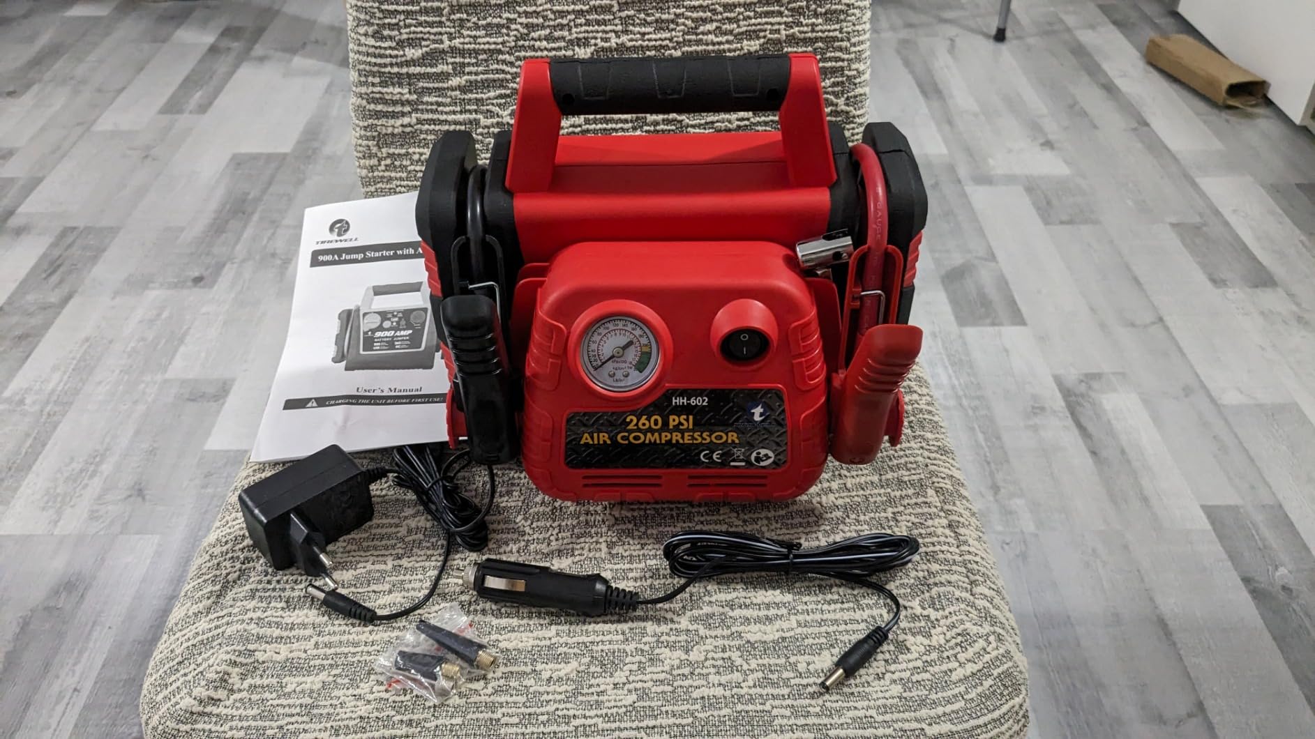 Powerbank Auto Starter Auto Starthilfe Powerbank 3000A Mit Luftkompressor - Für 8.5L Benzin/8.0L Diesel, Inkl. LED-Taschenlampe Ladegerät Für Auto