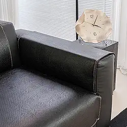 Capa protetora impermeável para sofá, poltrona, encosto reclinável, couro sintético (preto, 50 x 70 cm/20 x 27)