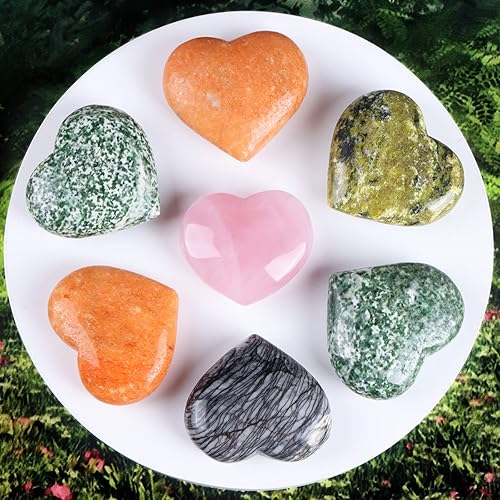 Miniatura 5 de SMQ Figura de corazón soplado de cristales curativos y ángel guardián, piedra preciosa tallada a mano, estatua de ángel, corazón, piedra de chakras,