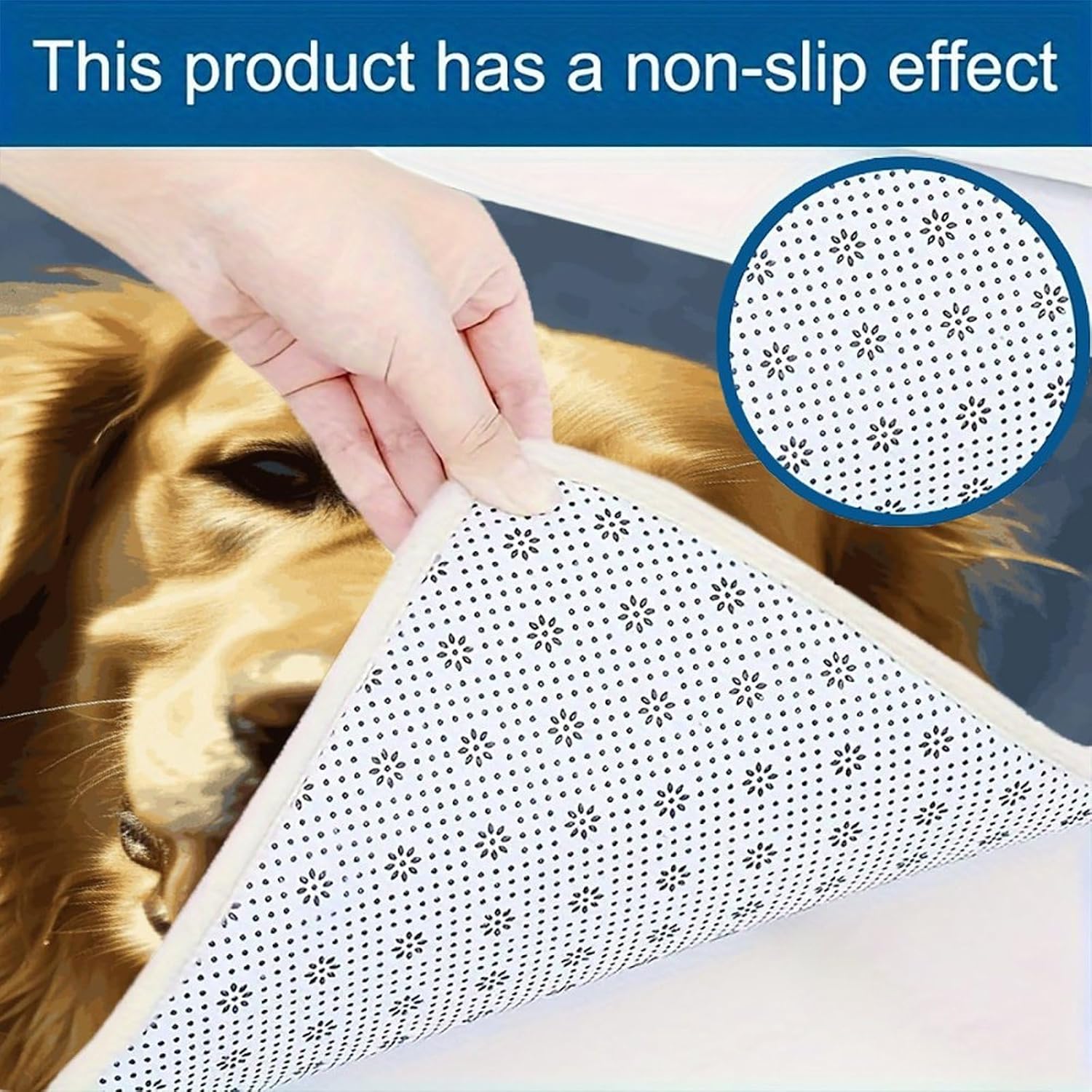 Golden Dog Kitchen Mats with 2PCS Non-Slip Washable,Kitchen Rug Heavy Duty Durable, Floor Mats for Kitchen,Office,Sink,Laundry