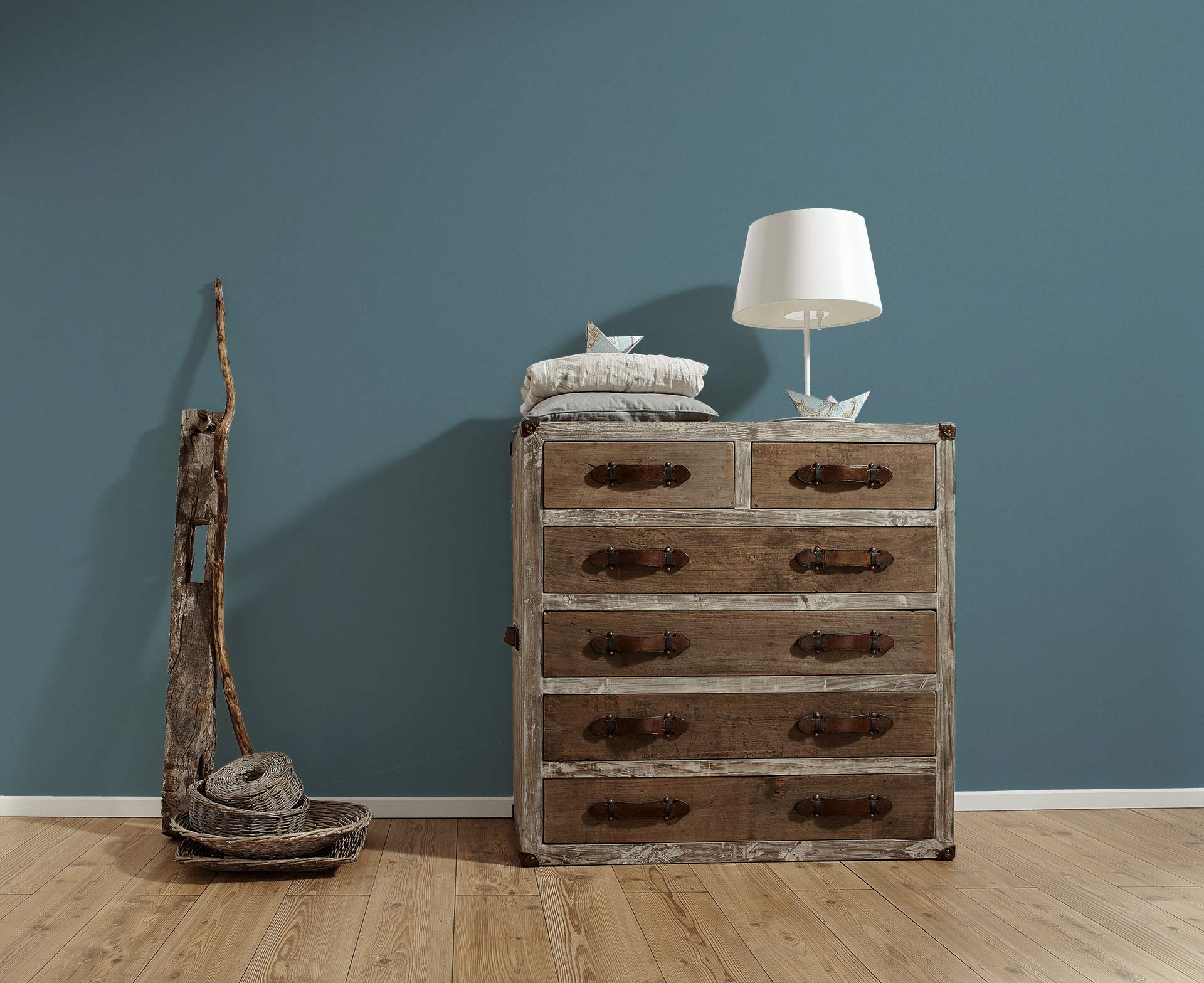 A.S. Création Plain Wallpaper New Life Non-Woven Wallpaper 10.05 m x 0.53 m Blue Made in Germany 353313 3533-13 - Image 4