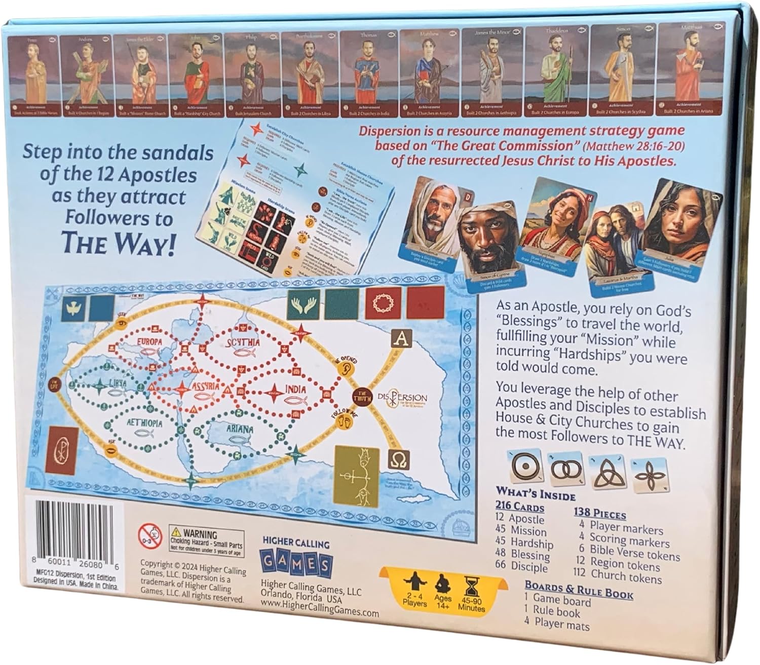 Dispersion Board Game – Christian Euro Strategy Game for Family | Apostles Disciples New Testament | Faith-Based Game Night | Confirmation Christmas Church Gift image 2