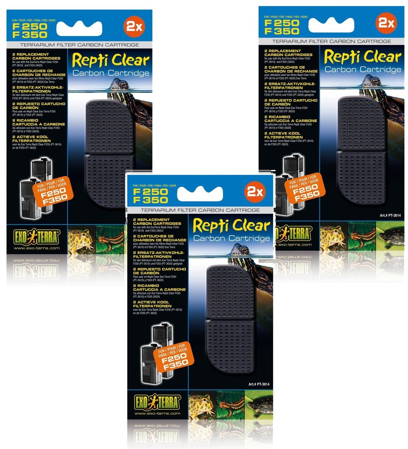 Cartuccia A Carbone Di Ricambio Exo Terra Repti-Clear - Per Filtri Terrario E Sistemi Nebulizzazione