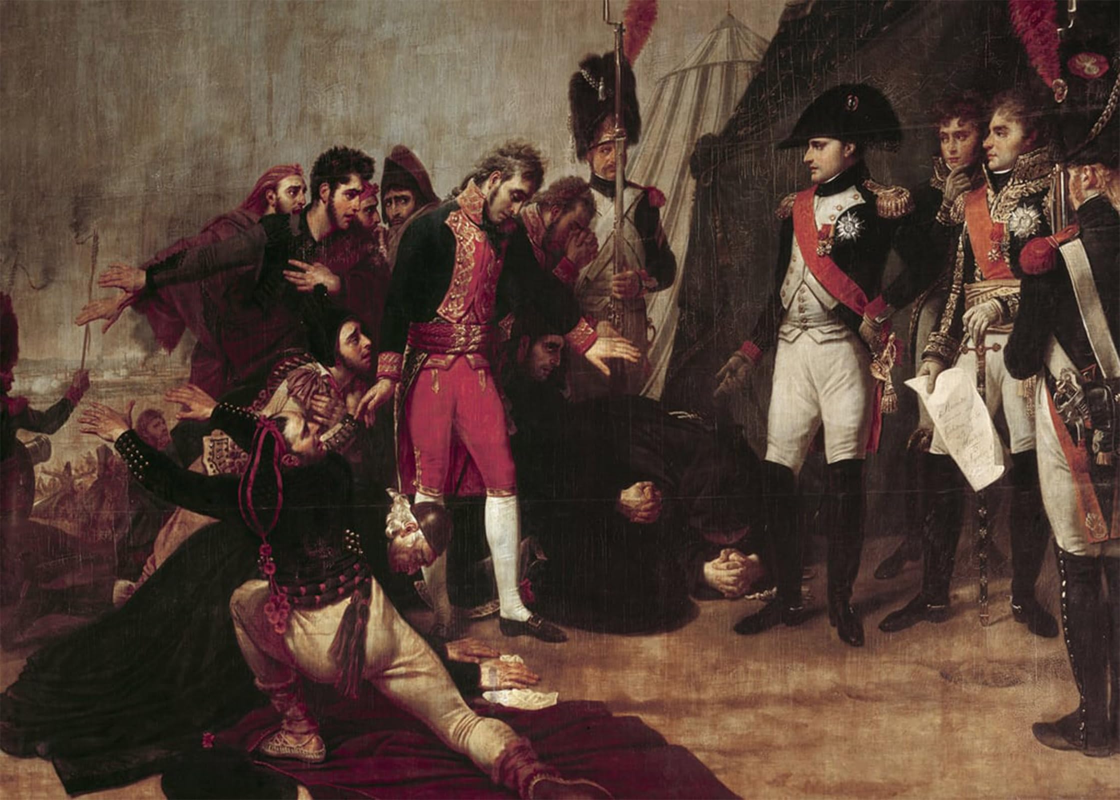 ARTXLXXBN Famous Art Print Poster Vintage Wall Art the Surrender of Madrid Napoleon I Received the Surrender of Madrid by Antoine Jean Gros Canvas Art Poster for Home Decor 60x90cm