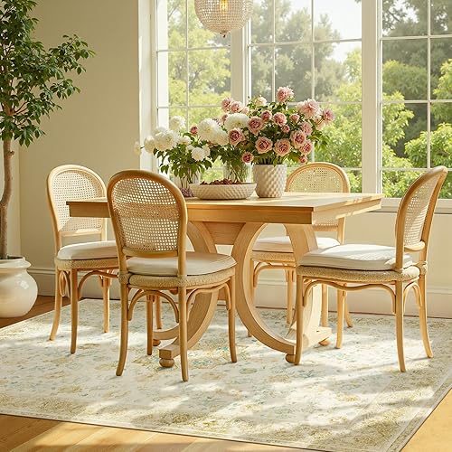 Vista 92 de jinchan Alfombra de pasillo lavable de 2 x 10 pulgadas, estilo vintage, envejecida, para interiores, delgada, tradicional, con estampado floral