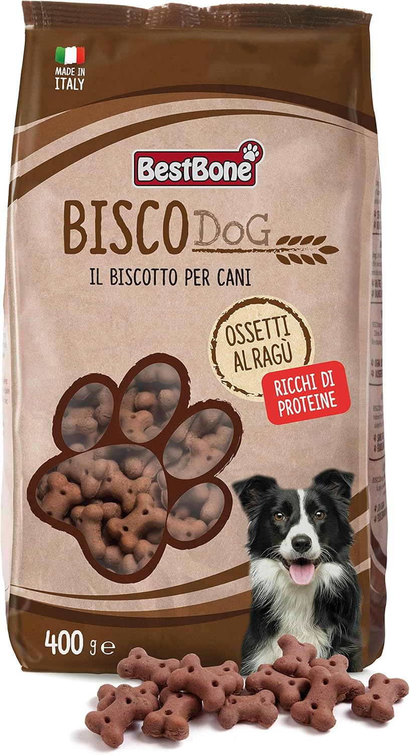BiscoRe Biscotti Per Cani Record - Snack Naturali Cotti Al Forno, Senza Zuccheri Aggiunti, Olio Di Palma O Conservanti, 1kg