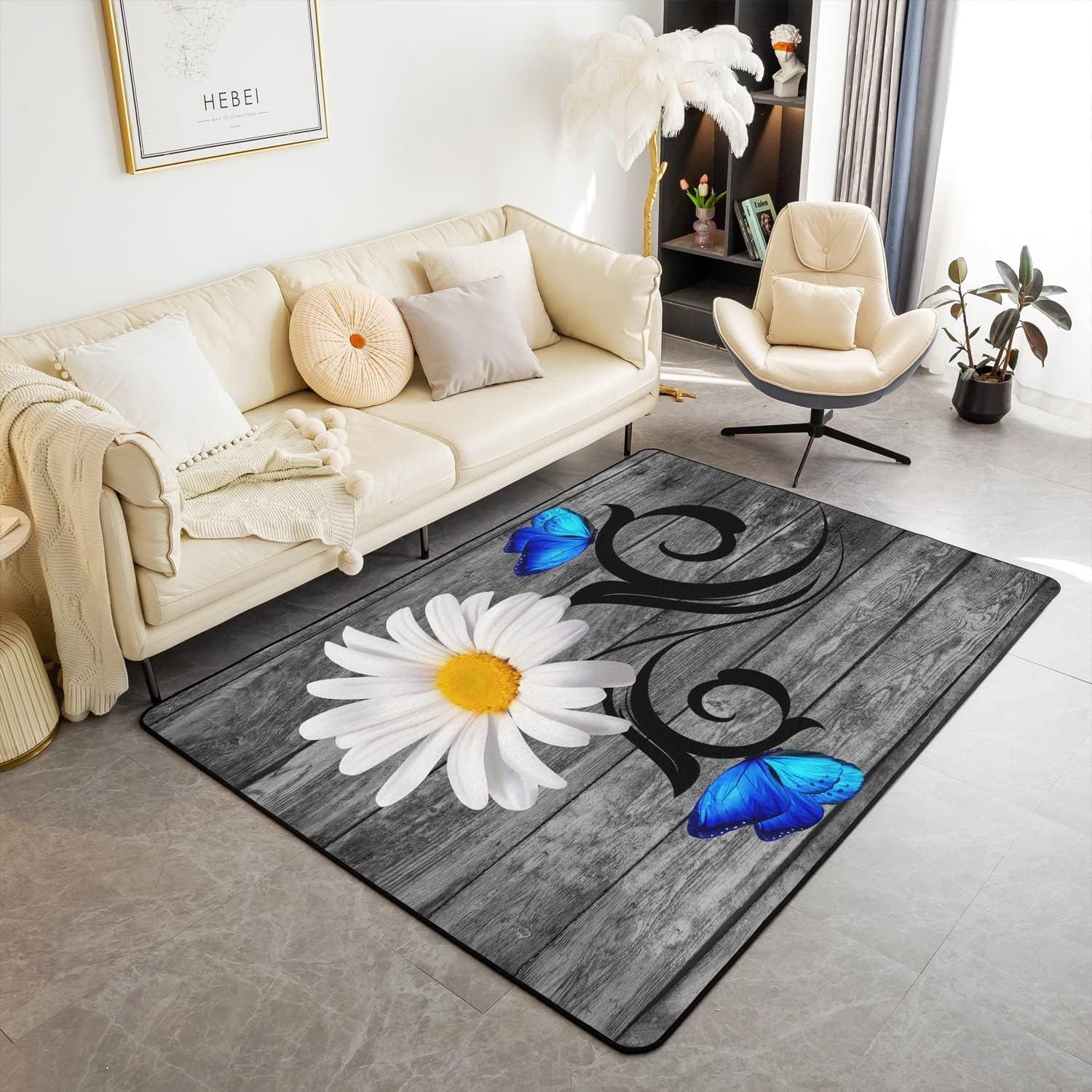 Tapis pour enfants et grand tapis de couloir rectangulaire motif animal 120 X 160 Cm