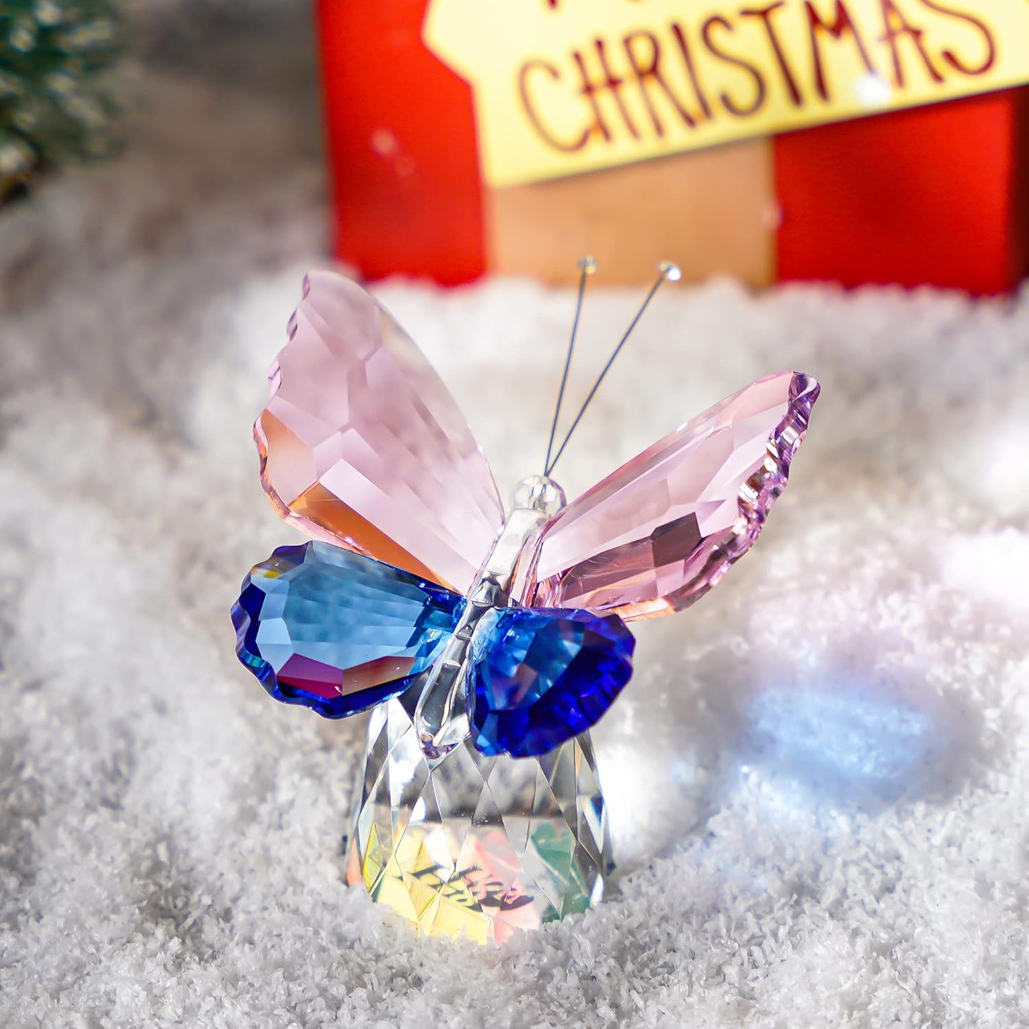 H&D Crystal Butterfly Figurine Collection Animal Statue Home Glass Table Decoration - Image 8