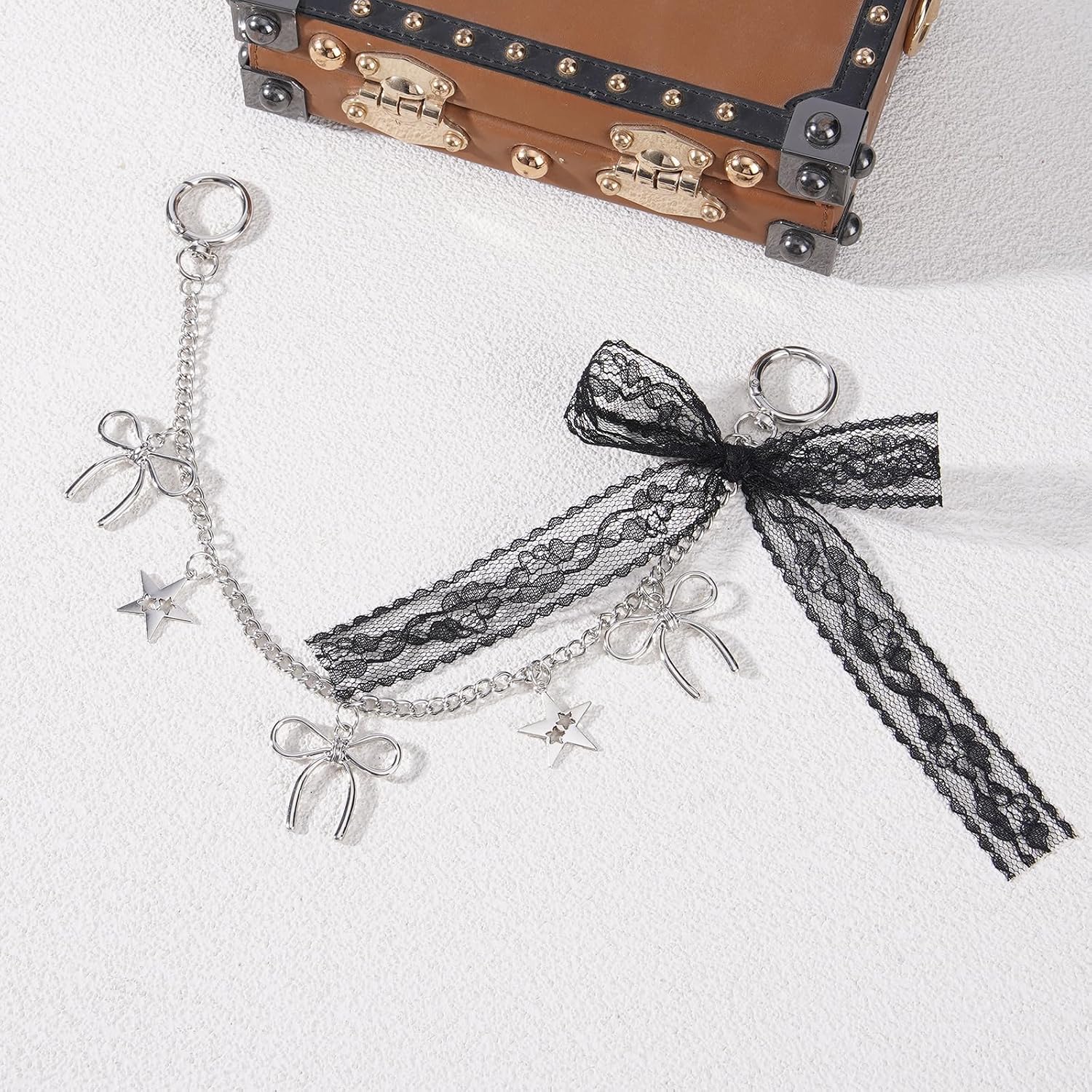 Ribbon Bow Bag Charms for Handbags Purse Y2K Gothic Bowknot image 2