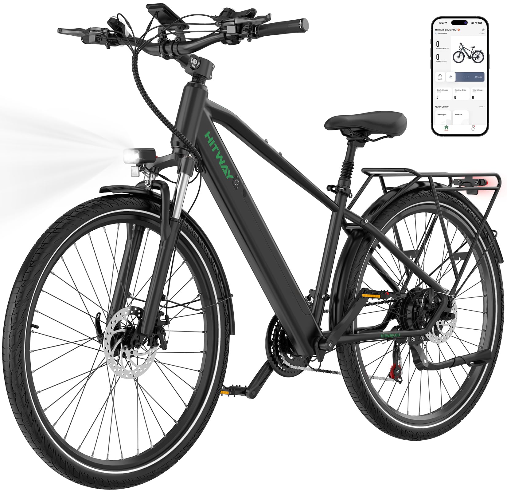 HITWAY Bici Elettrica, Bicicletta Elettrica 27,5/29 Pollici, Batteria Rimovibile 36V 12,8Ah, Motore 250W fino a 25 km/h, Autonomia 50-80 km, MTB E-Bike Pedelec City per Adulti