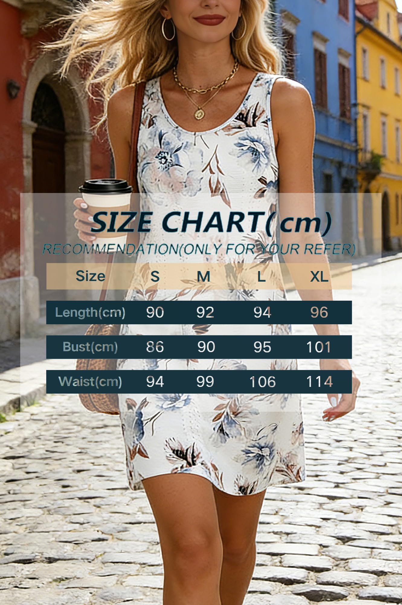 Vestido sin Mangas de Verano para Mujer Casual Cuello en V con Bolsillos Vestido de Playa Informal Largo hasta la Rodilla con Botones
