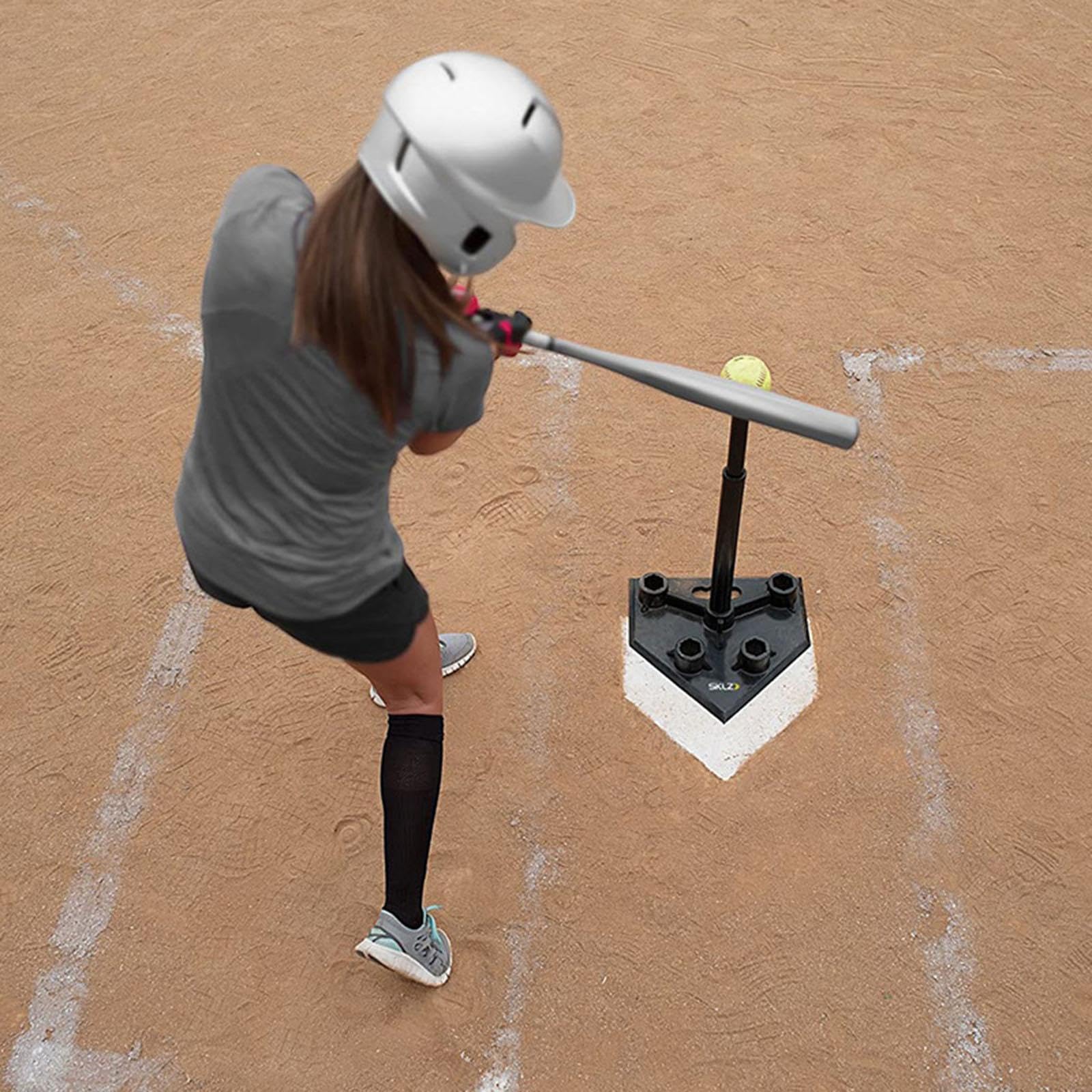 Baseball Schlagständer mit 5 Löchern, Dreibeinständer, Premium Qualität, Softball Schlagtraining für Spieler