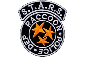 Stars Raccoon Police Badge Iron On Patch Resident Evil
