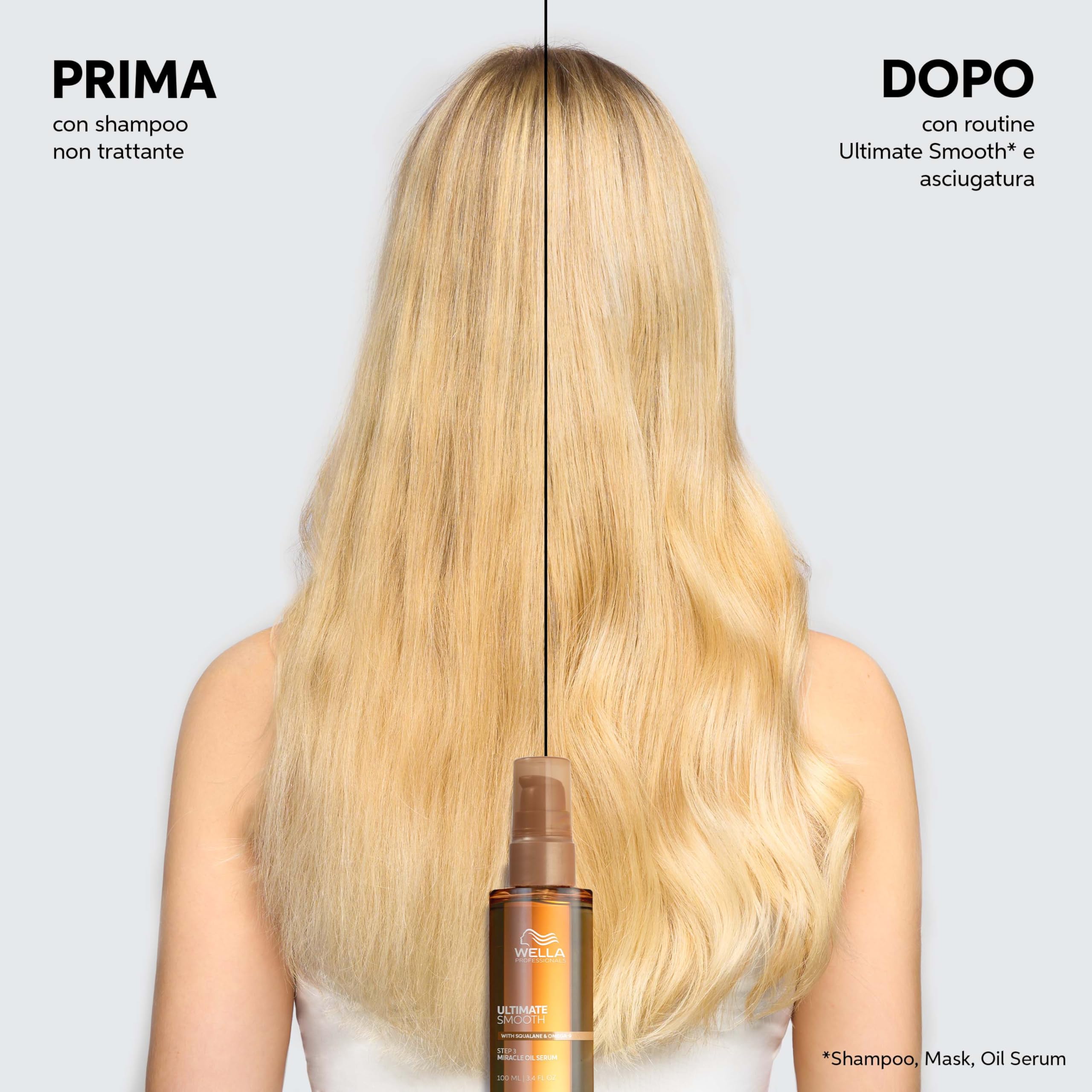 Wella Professionals Ultimate Smooth Maschera Capelli Ristrutturante - Hair Mask con Squalano e Omega 9 - Per Capelli Secchi, Opachi e Crespi (150ml)