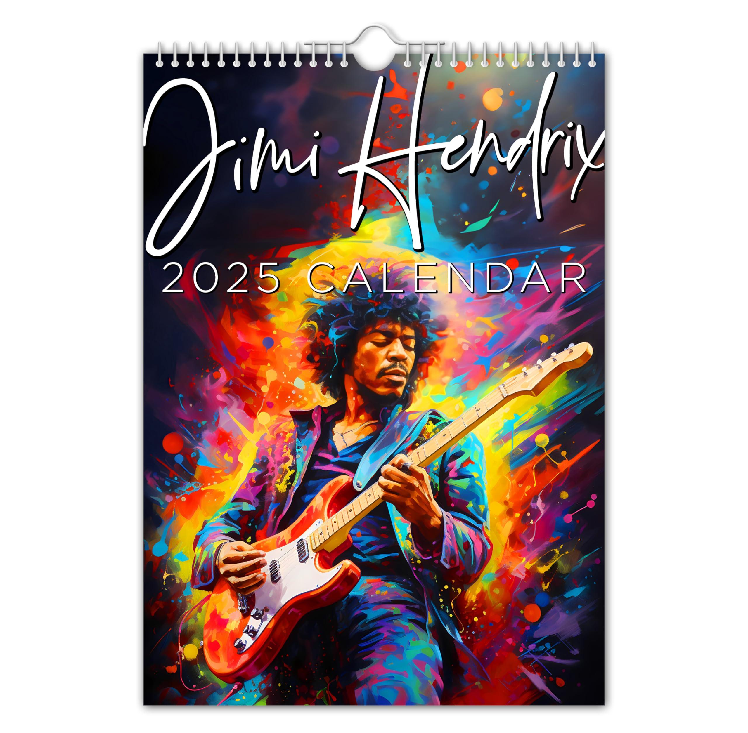 // Jimi Hendrix - ART - A4 Size 2026 Wall Calendar // CREATIVE