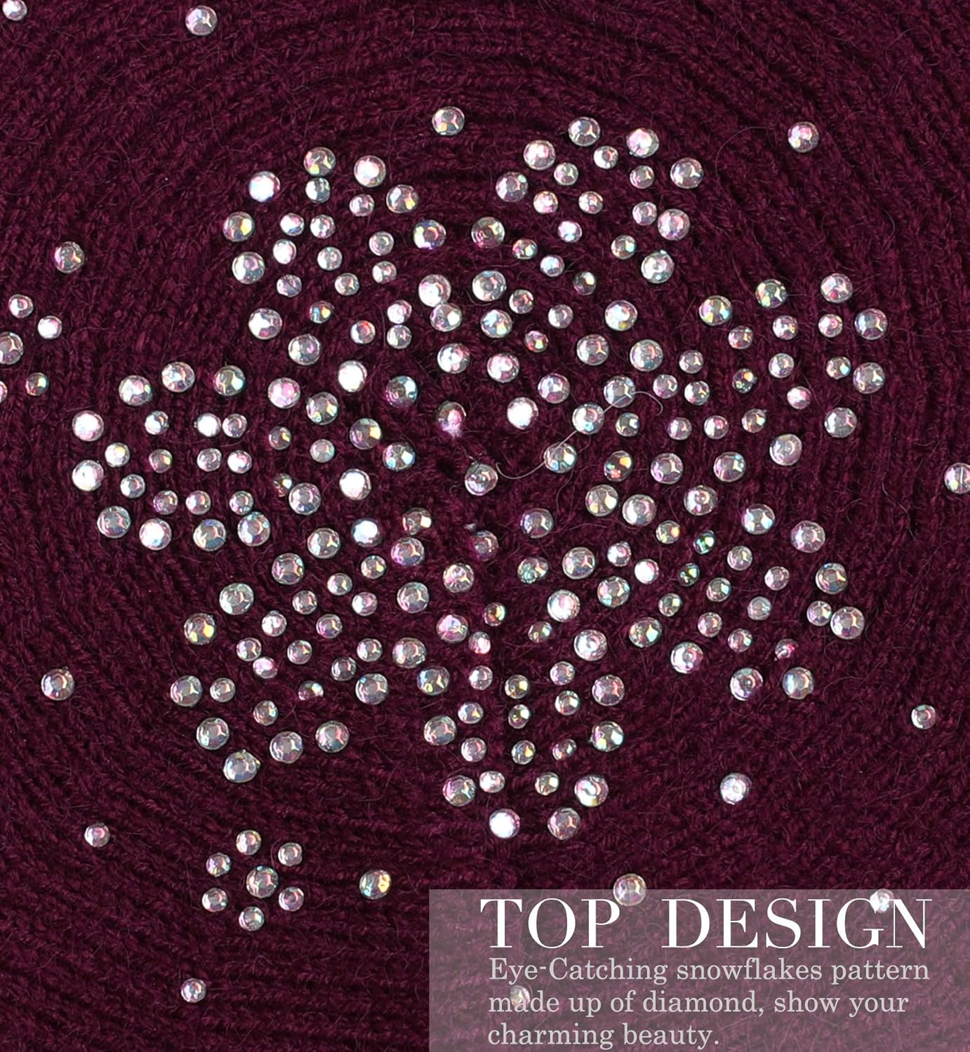 Sumolux Women Beret Hat French Wool Beret Beanie Cap Classic Solid Color Autumn Winter Hats - Image 7