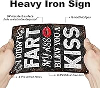 Vista 3 de GLOBLELAND Letrero de metal con texto en inglés Black Humorous Texts, de 12 x 8 pulgadas, divertido letrero decorativo con texto en inglés "I Didn't