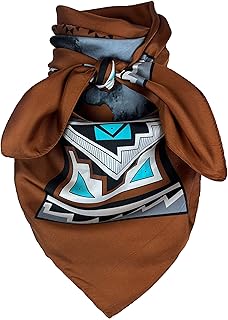 Austin Accent Cowboy Bandana 100% Silk Scarf Wild Rag 34 Inch Multiple Colors (Bison Range)