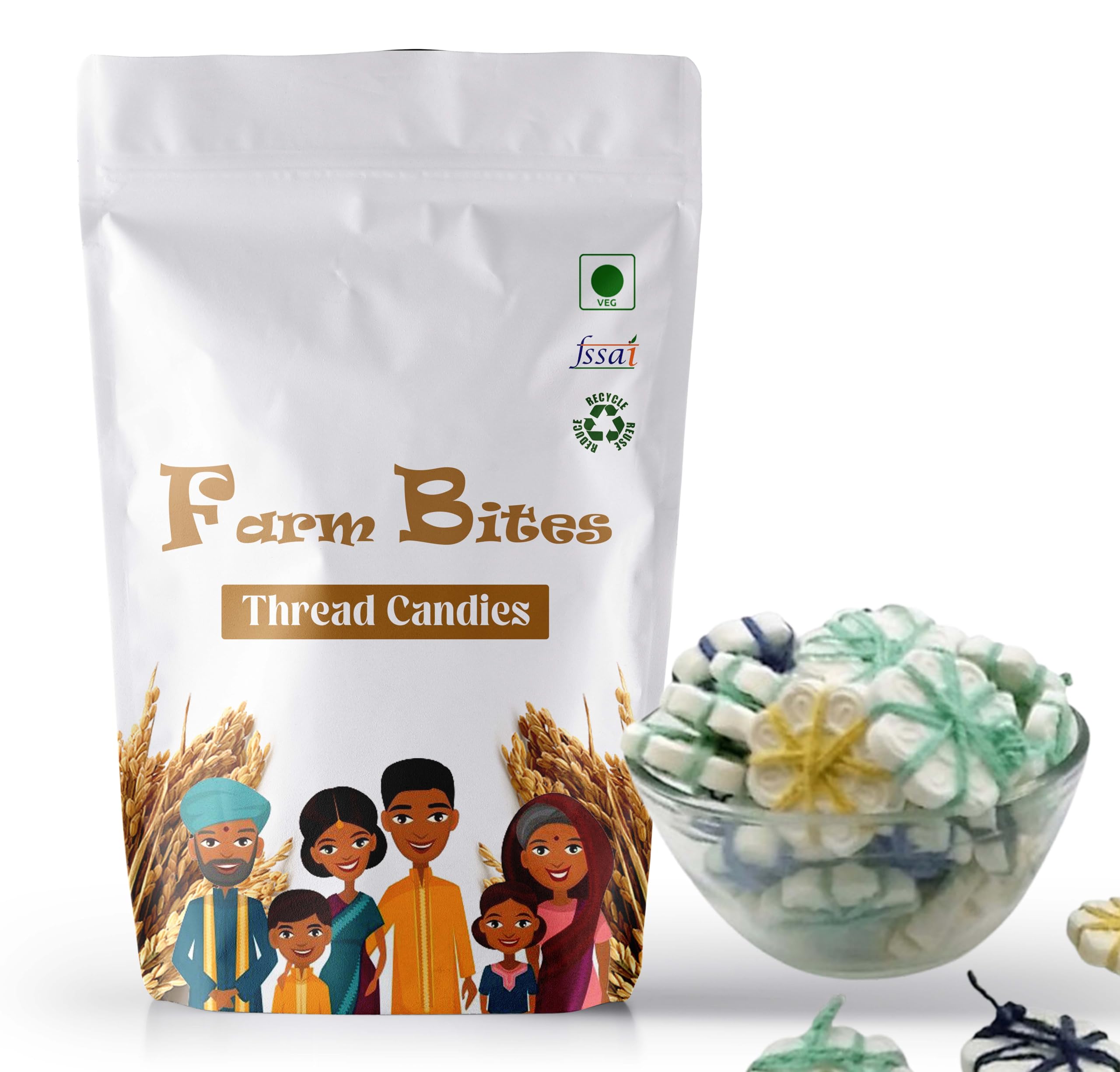 HUNGRY BEAST Healthy Thread Candies | Kairu Mittai | Rope Candy | Sakaram Mittai (90's snacks)- 25 Count-image-24
