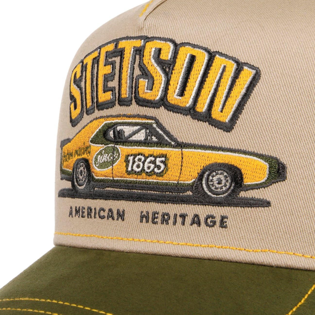 Stetson Cappellino Trucker Muscle Car Heritage Uomo - cap Berretto Baseball Mesh Snapback, con Visiera Estate/Inverno Primavera Estate Autunno Inverno