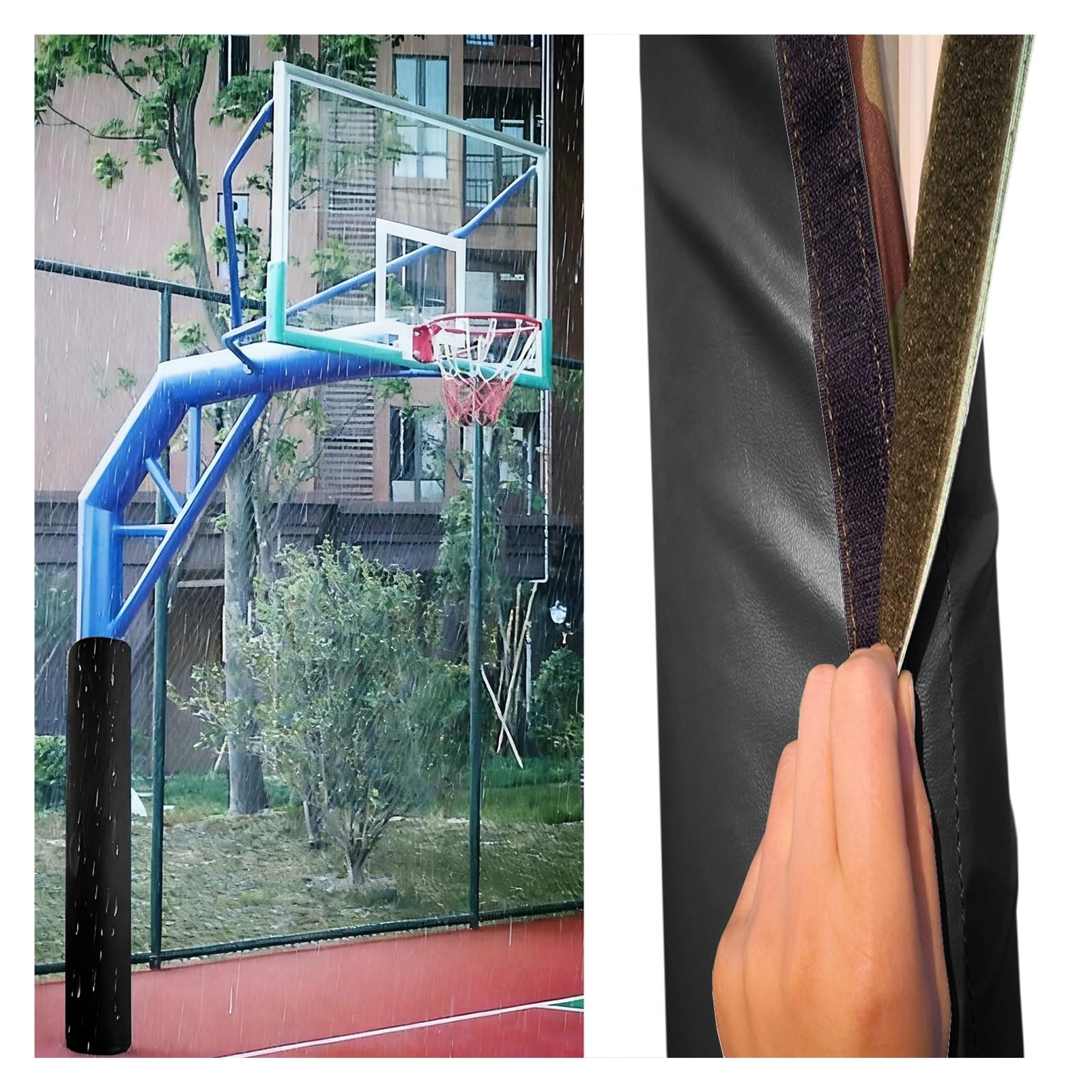 Imbottitura spessa in schiuma per bastoni da basket, protezione durevole contro gli urti per sport all'aria aperta, protezione di sicurezza resistente alle intemperie per bastoncini da basket
