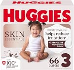Huggies Size 4 Diapers, Skin Essentials Baby Diapers, Size 4 (22-37 lbs), 58 Count