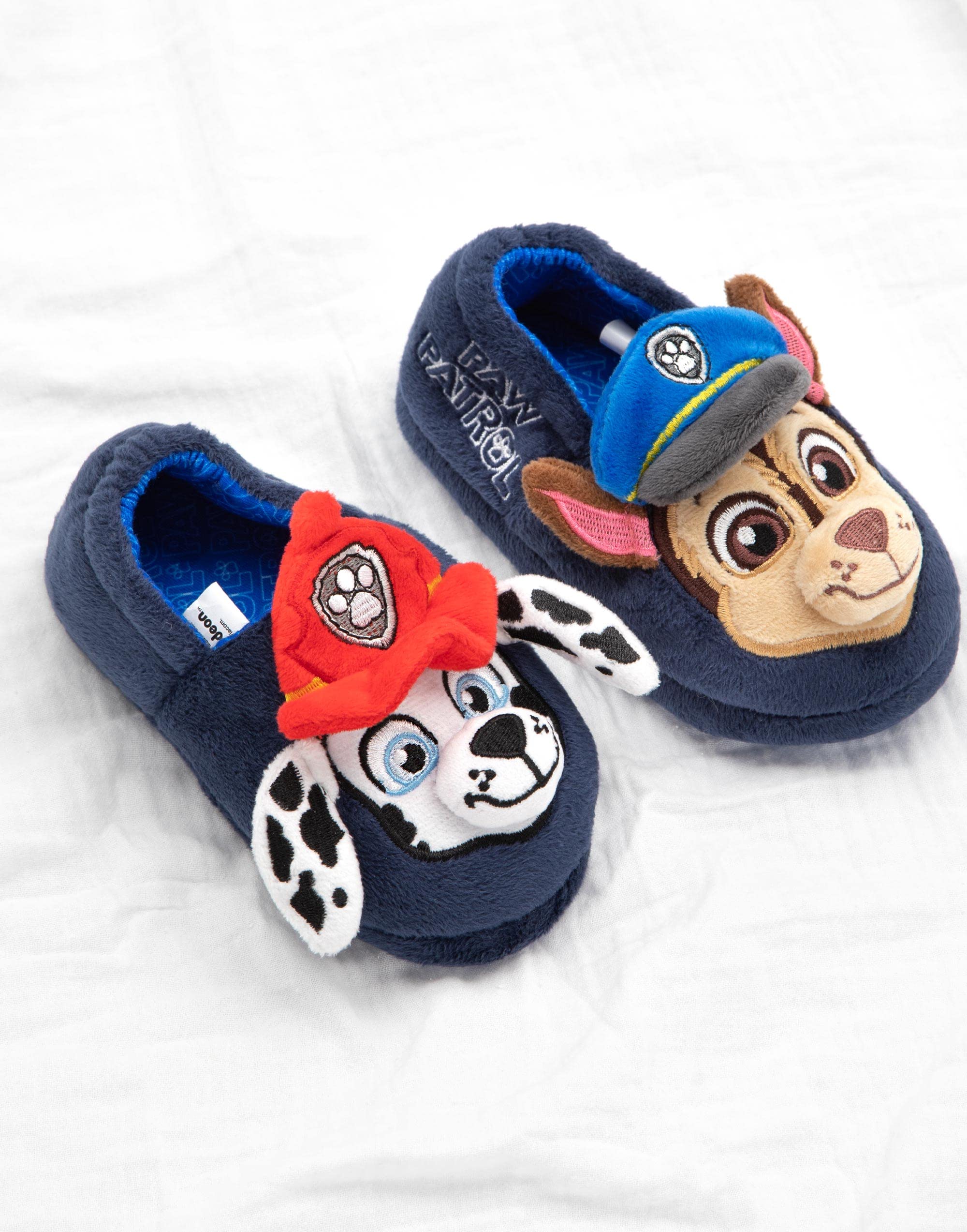 PAW PATROL Kapcie dziecięce dla małych dzieci, animowane szczeniaki ratunkowe z uszami 3D, Chase Marshall, dla dziewcząt i chłopców