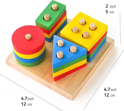 Miniatura 3 de Boxiki kids Juguetes de clasificación y apilamiento de madera