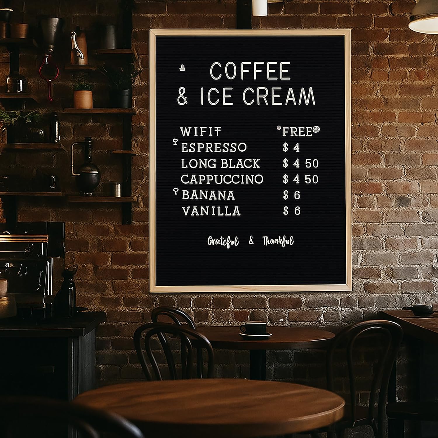 Large Felt Letter Board 24x30 Inch with 6 Sets of Letters Felt Message Board Wooden Frame Letter Board for Baby Announcements, Milestones, Wall Mount Menu & Office Decor - Image 4